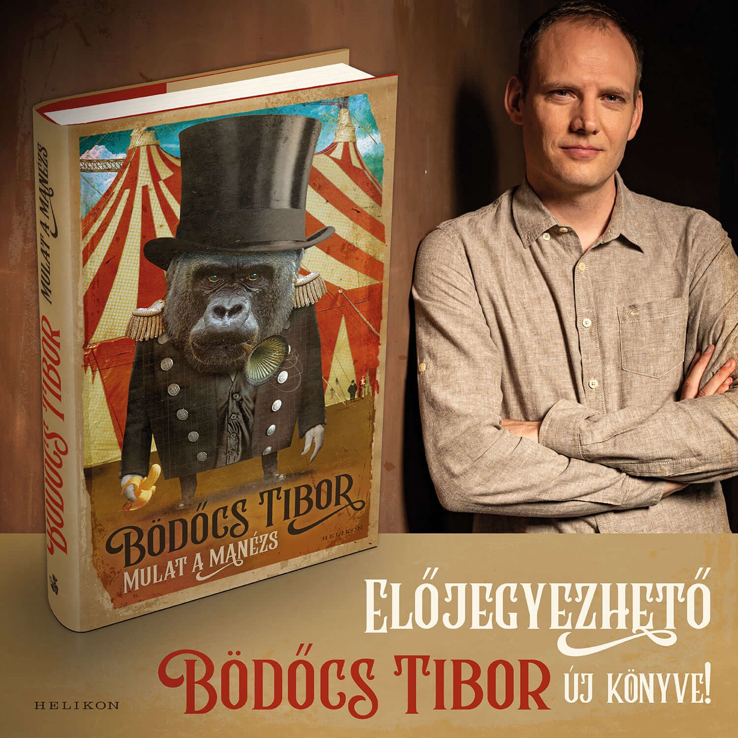 Bödőcs Tibor humorista új könyve: Mulat a manézs
