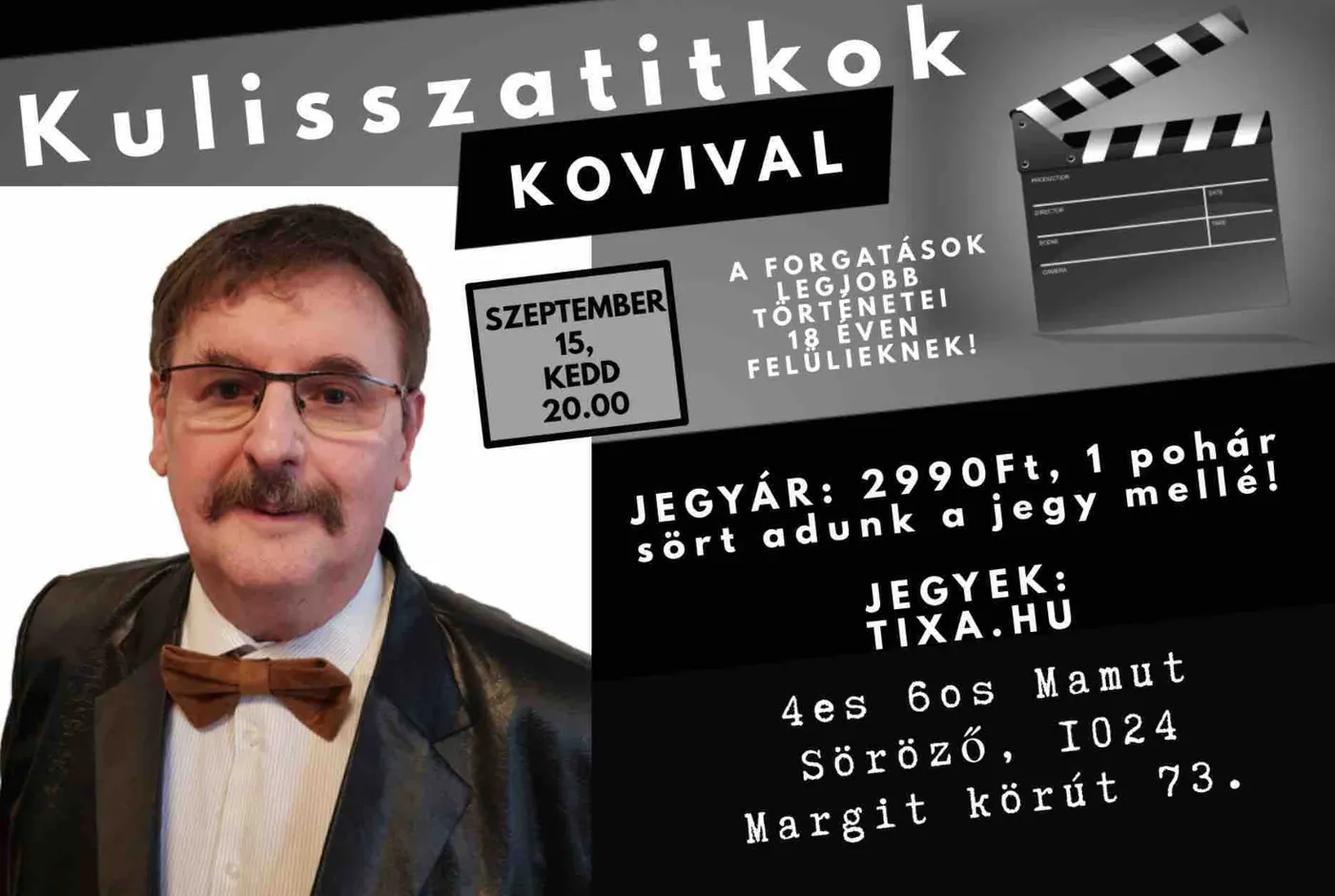 Kovi pornófilm rendező stand up comedy műsora