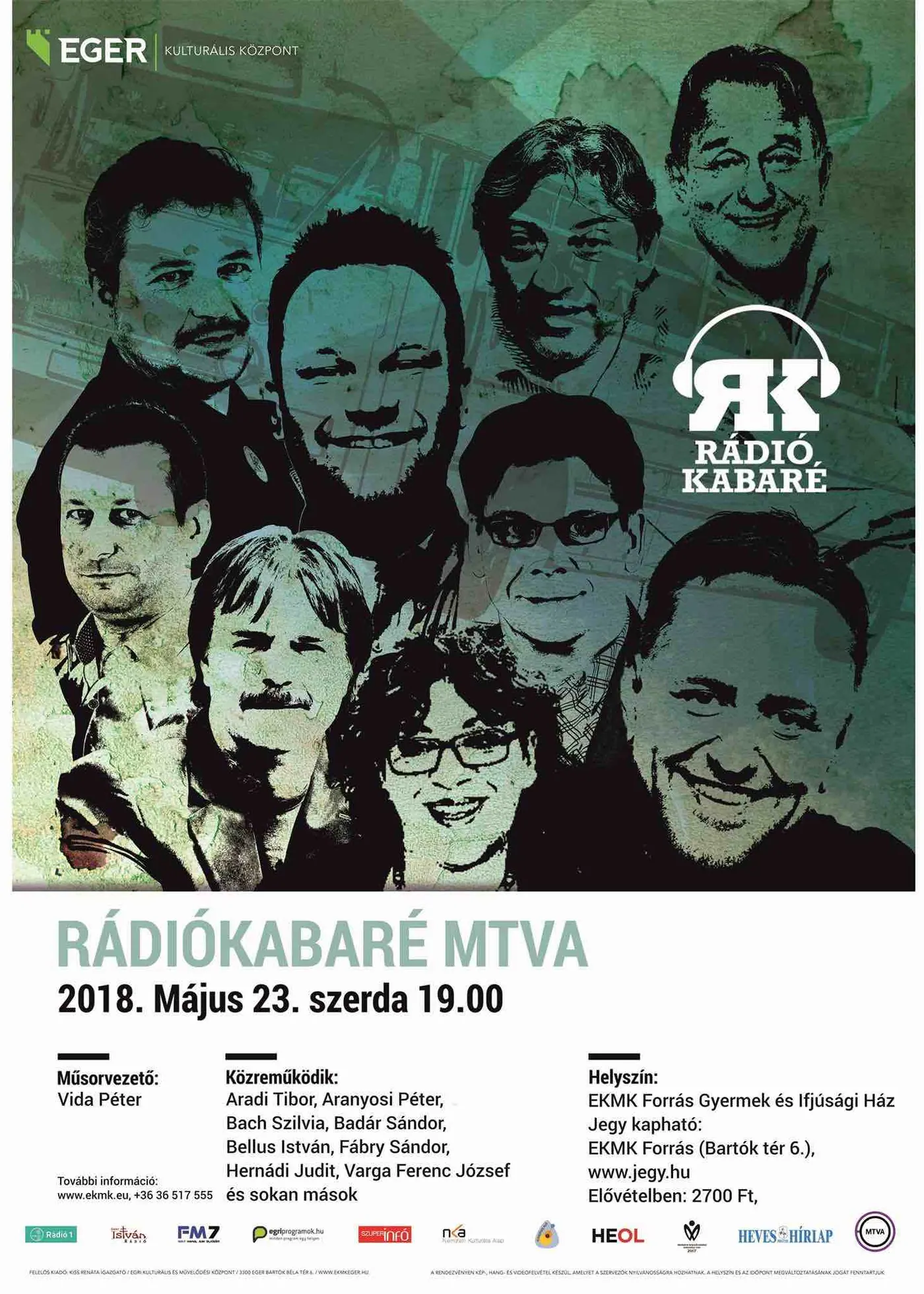 Rádiókabaré felvétel Egerben 2018