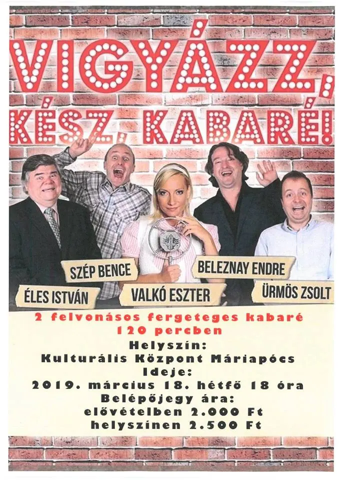 Máriapócs kabaréelőadás humoristák