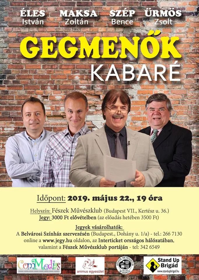 Gegmenők kabaré a Fészek Klubban