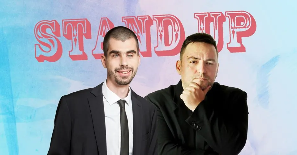 Sulyok Péter vak humorista és Szántó Sándor humorista