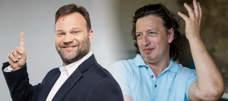 Aranyosi Péter humorista és dr. Csernus Imre pszichológus közös műsora