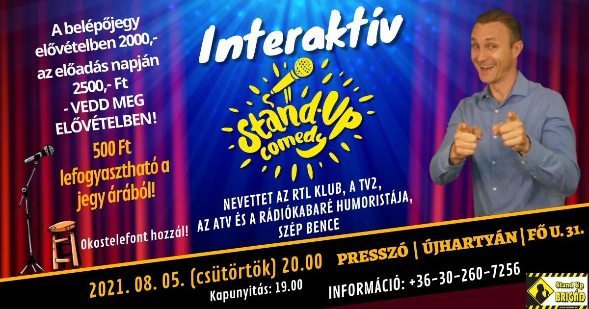 Stand Up Comedy est 2021 Szép Bence humorista