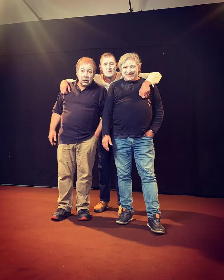 Szőke András, Badár Sándor, Horváth Jancsi a delelő obsitos és a fekete bárány forgatásán
